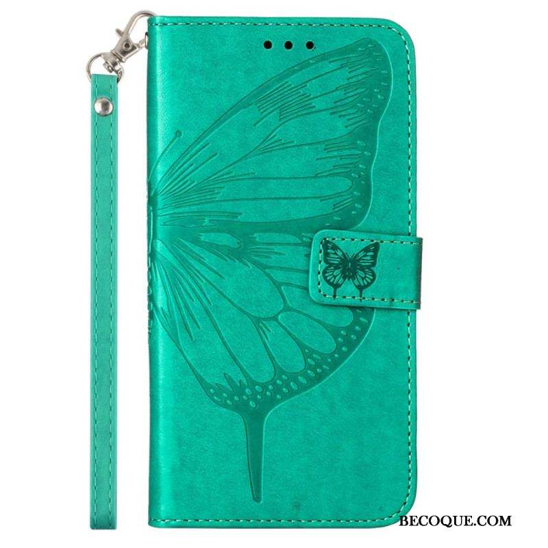 Housse Xiaomi 13 Lite Design Papillon avec Lanière