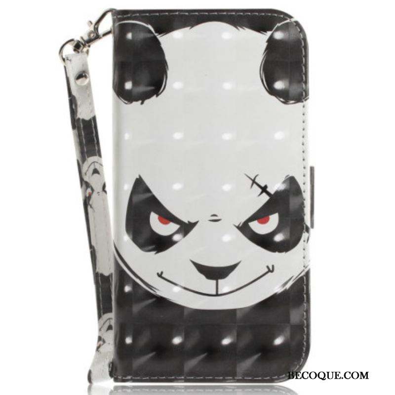 Housse Xiaomi 13 Pro Angry Panda à Lanière