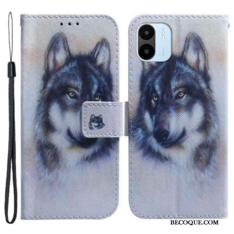 Housse Xiaomi Redmi A1 Loup Aquarelle