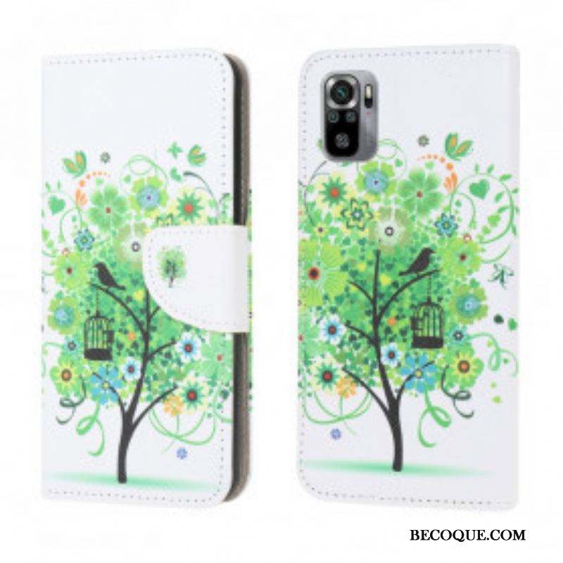 Housse Xiaomi Redmi Note 10/10S/Poco M5s Arbre Vert