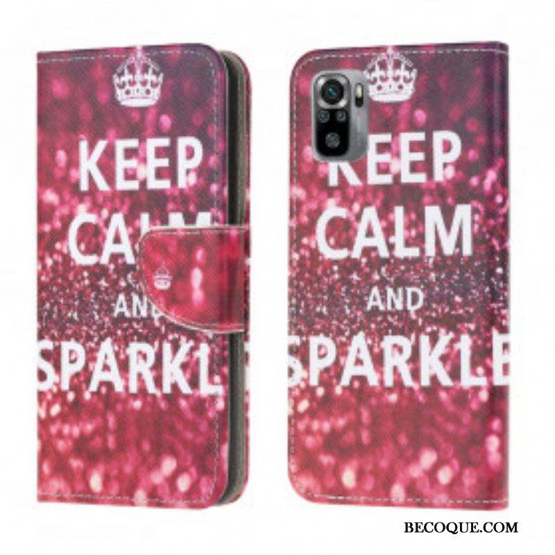 Housse Xiaomi Redmi Note 10/10S/Poco M5s Keep Calm and Sparkle