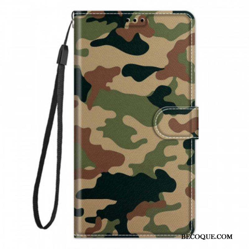 Housse Xiaomi Redmi Note 10 Pro Camouflage Militaire à lanière