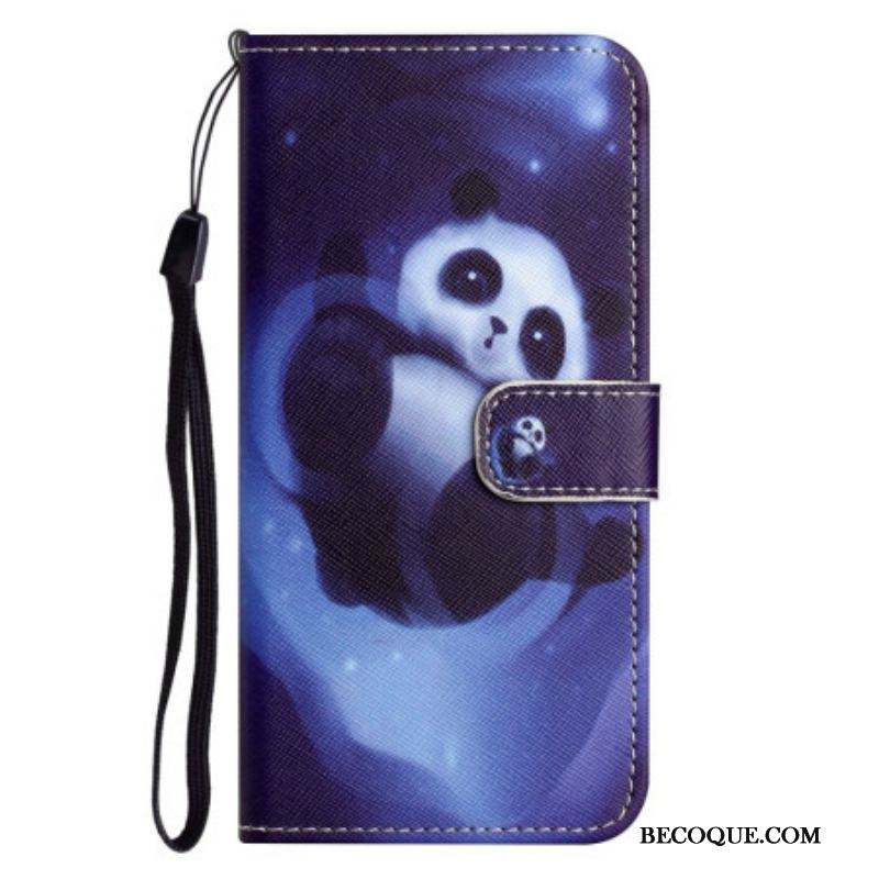 Housse Xiaomi Redmi Note 12 4G Space Panda à Lanière