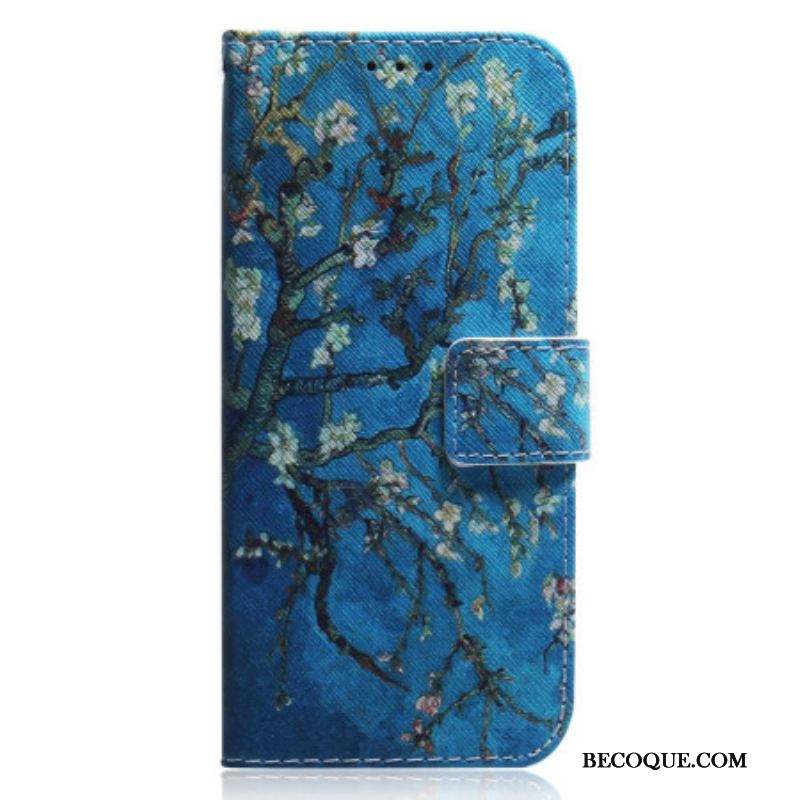 Housse Xiaomi Redmi Note 12/Poco X5 5G Peinture Branches à Lanière