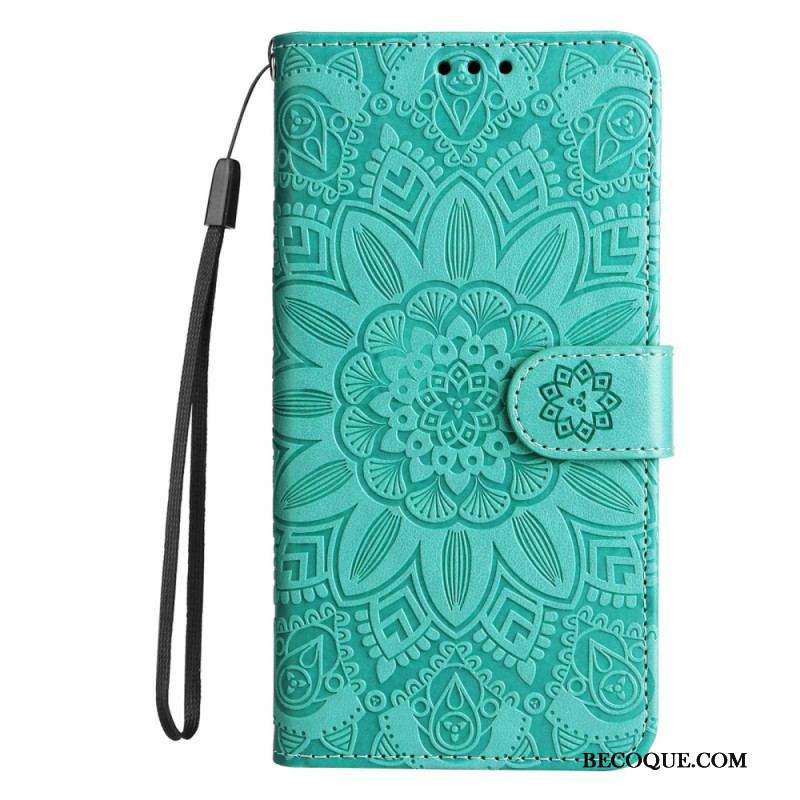 Housse Xiaomi Redmi Note 12 Pro Déco Mandala à Lanière