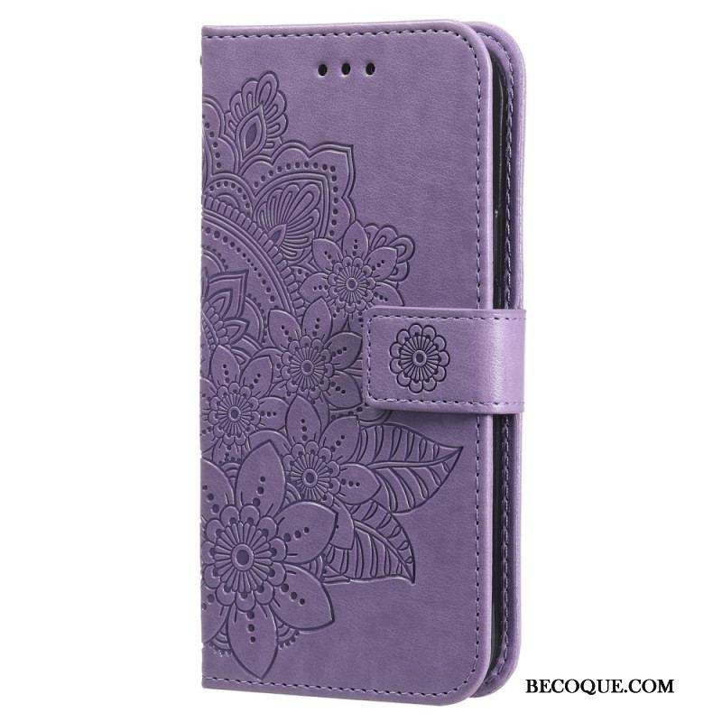 Housse Xiaomi Redmi Note 12 Pro Plus Fleur Mandala à Lanière