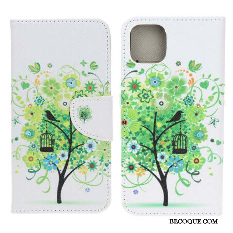 Housse iPhone 13 Mini Arbre Fleuri