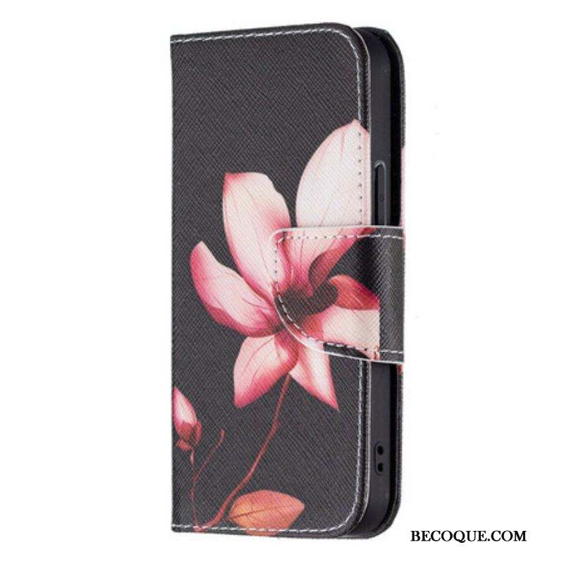 Housse iPhone 13 Mini Fleur Rose