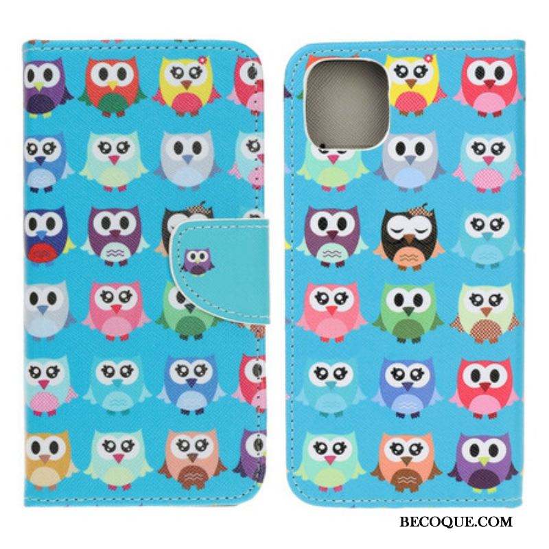 Housse iPhone 13 Mini Multiples Hiboux