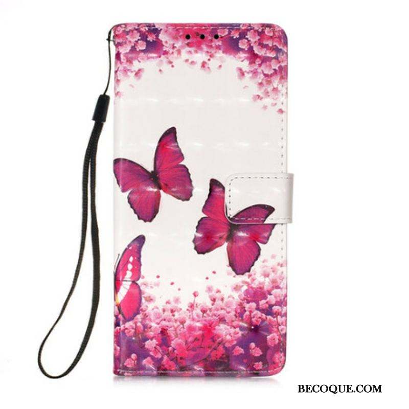 Housse iPhone 13 Mini Papillons Rouges