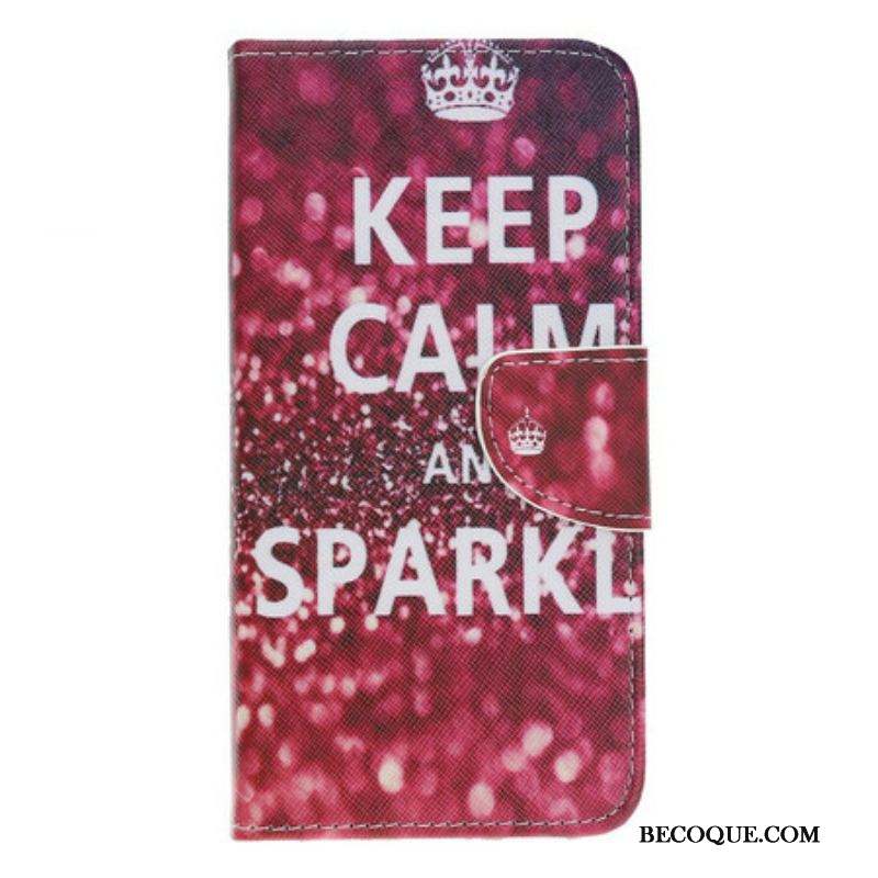 Housse iPhone 13 Pro Keep Calm and Sparkle