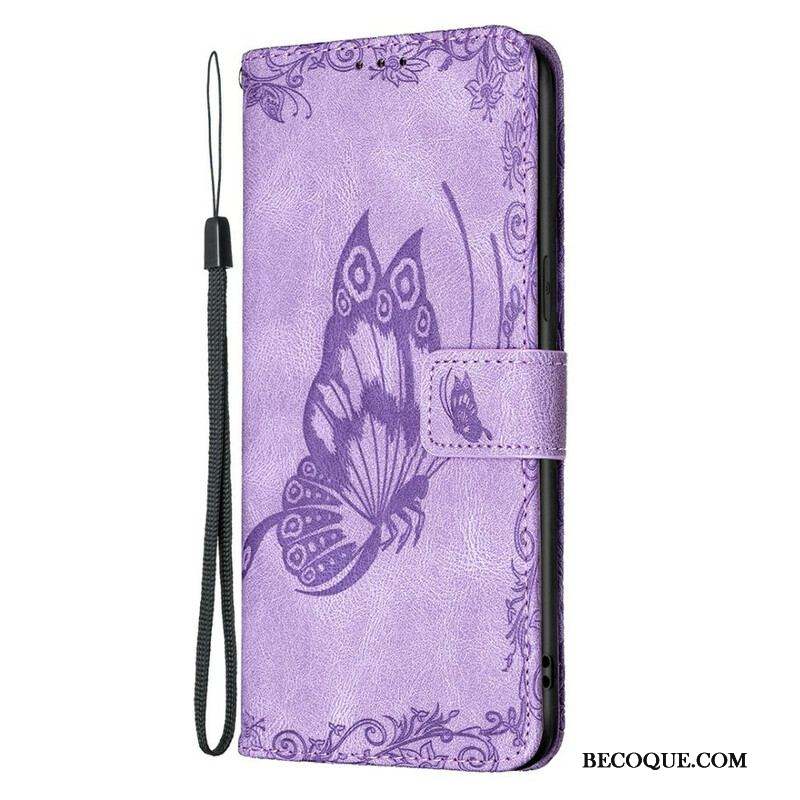 Housse iPhone 13 Pro Max Papillon Baroque à Lanière