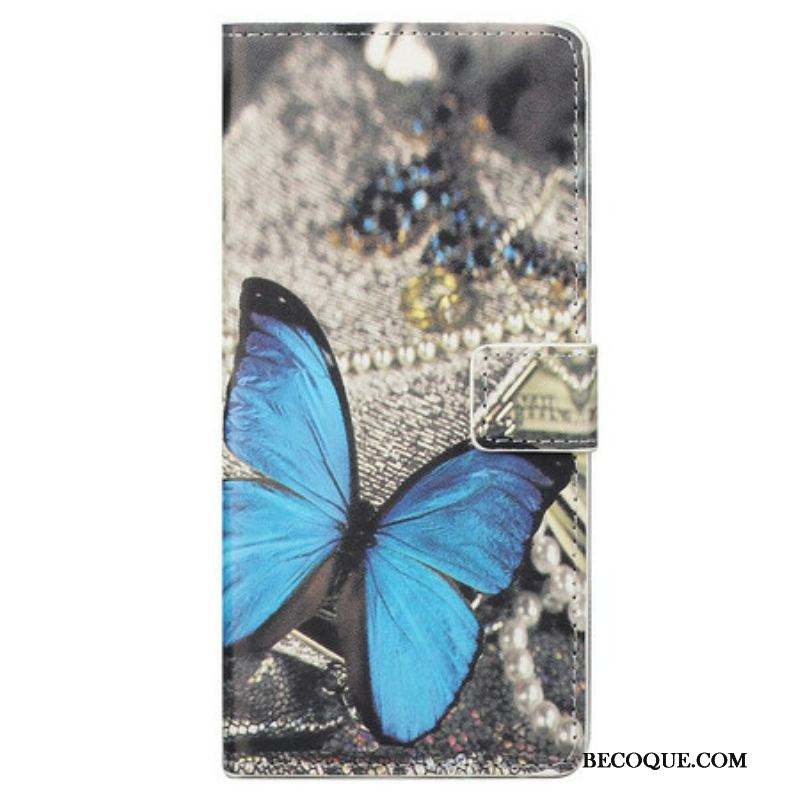 Housse iPhone 13 Pro Max Papillon Bleu