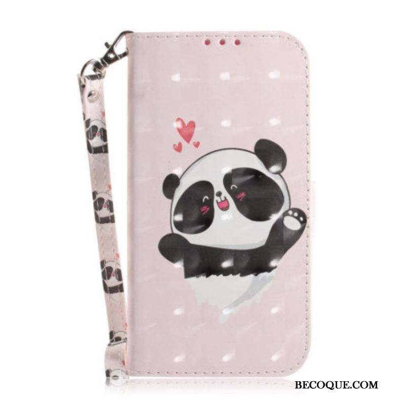 Housse iPhone 14 Plus Panda à Lanière