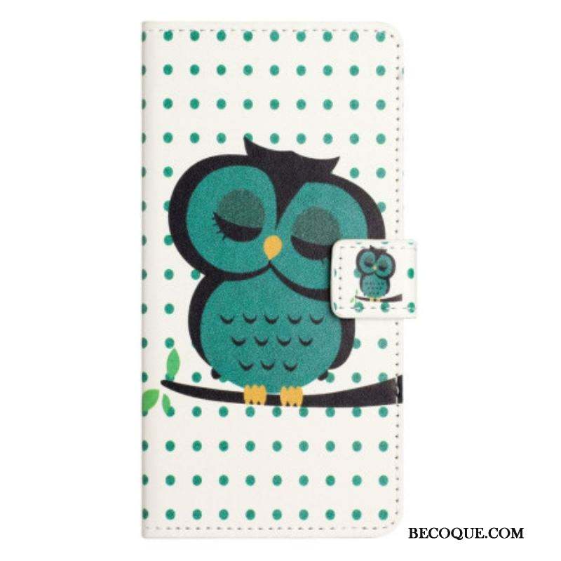 Housse iPhone 14 Pro Hibou Endormi