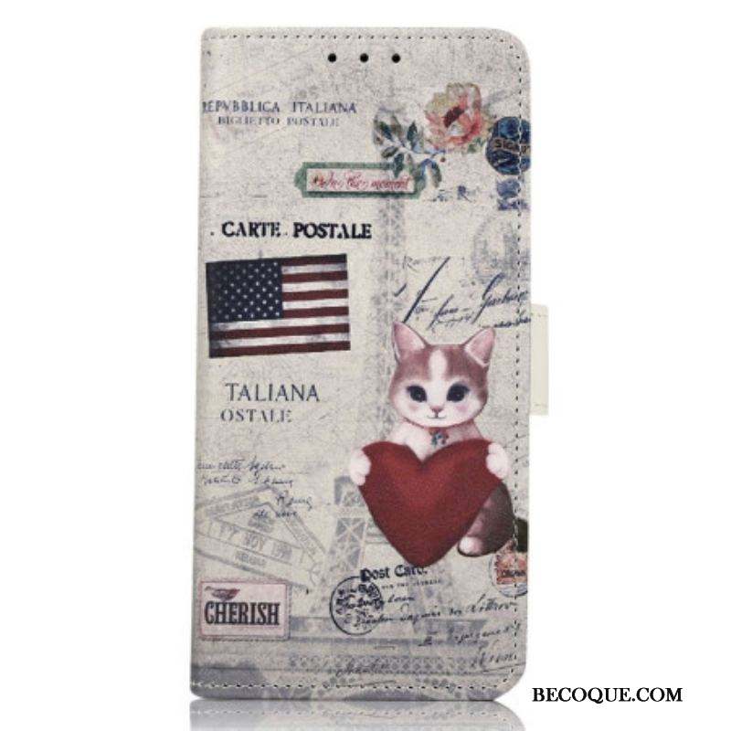 Housse iPhone 14 Pro Max Chat Voyageur