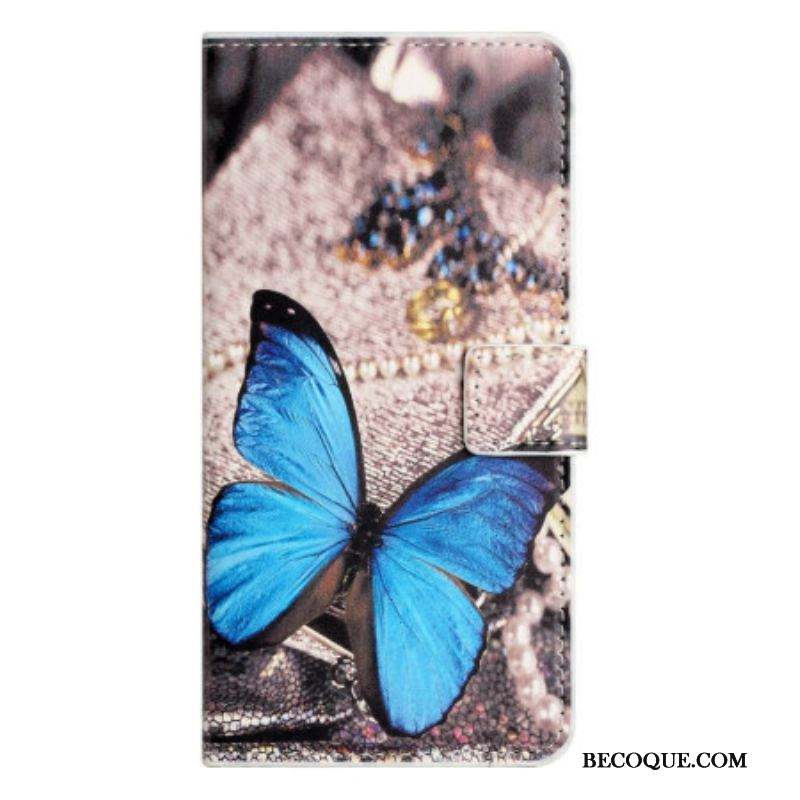 Housse iPhone 14 Pro Papillon Bleu