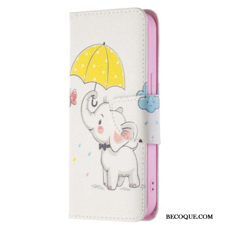 Housse iPhone 15 Bébé Éléphant