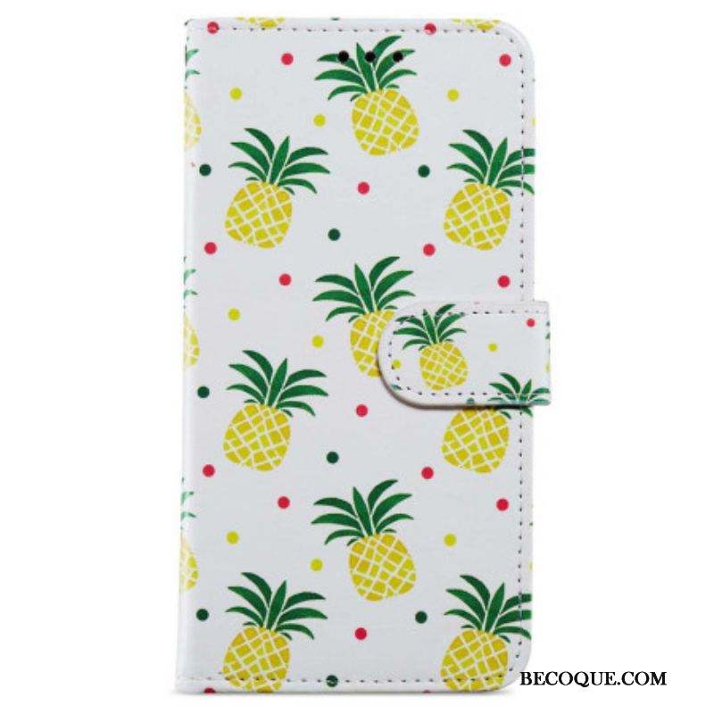 Housse iPhone 15 Plus Ananas à Lanière