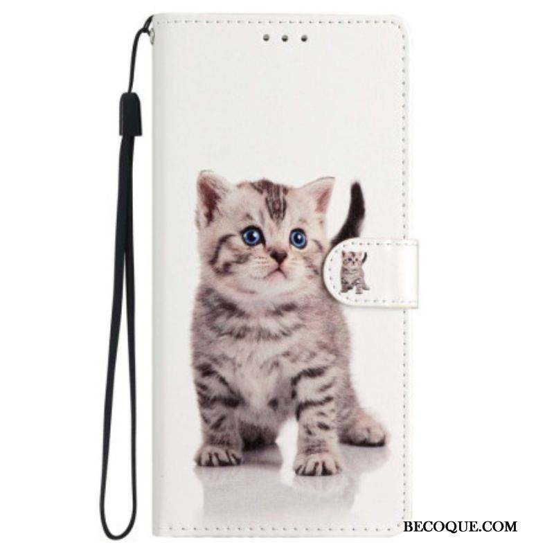 Housse iPhone 15 Plus Petit Chat à Lanière