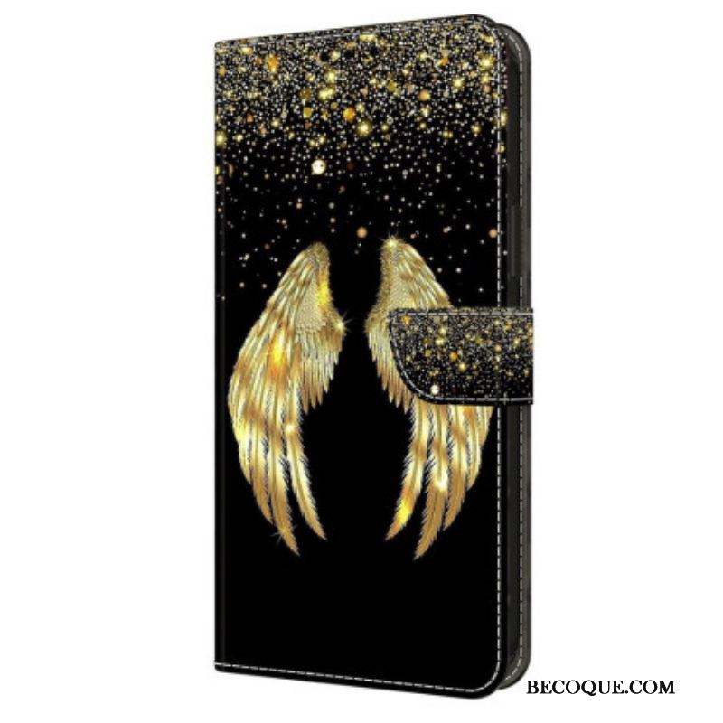 Housse iPhone 15 Pro Ailes Dorées