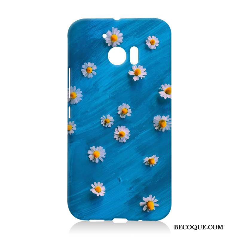 Htc 10 Bleu Silicone Difficile Dessin Animé Coque De Téléphone Gaufrage