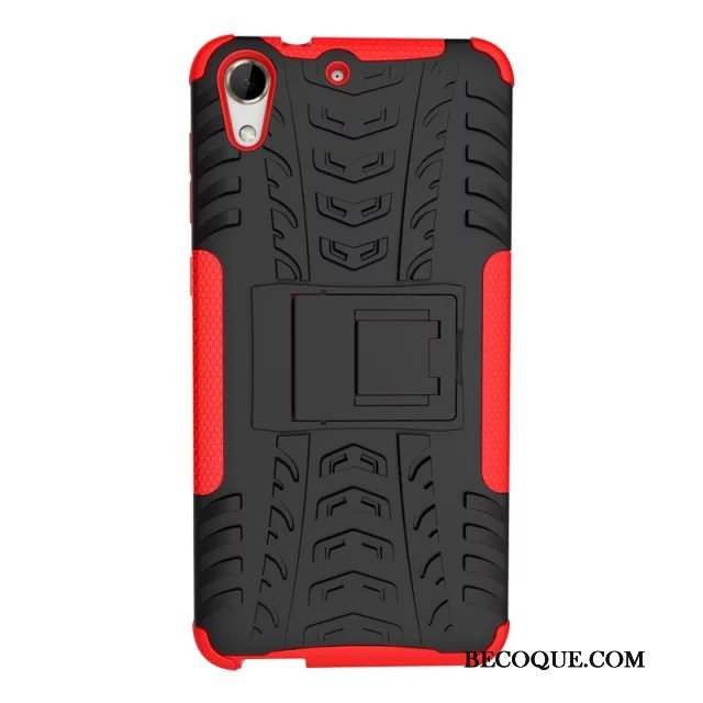 Htc Desire 728 Incassable Étui Protection Support Coque En Silicone Rouge