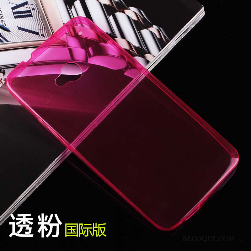 Htc One M7 Silicone Rose Coque Étui De Téléphone Fluide Doux