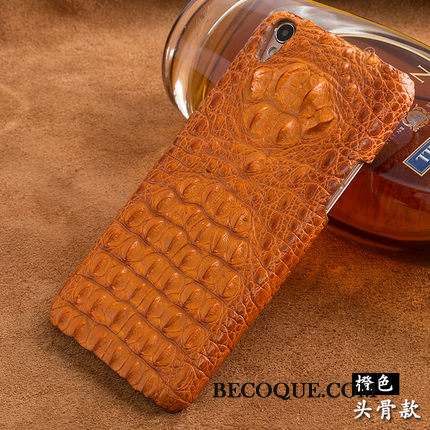 Htc One M7 Étui Crocodile Protection Personnalisé Orange Coque