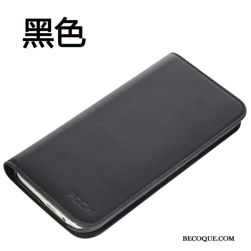 Htc One M8 Cuir Véritable Noir Housse Coque De Téléphone Étui Étui En Cuir