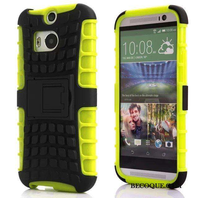 Htc One M8 Support Coque Personnalité Jaune Antidérapant Incassable