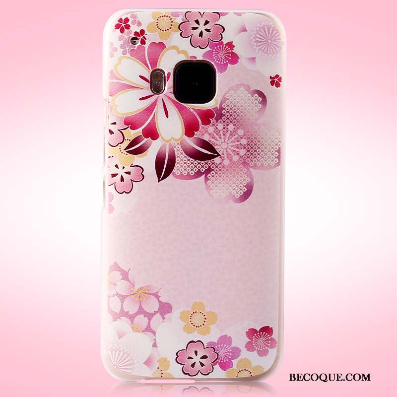 Htc One M9 Coque Protection Étui Téléphone Portable Rose Tendance