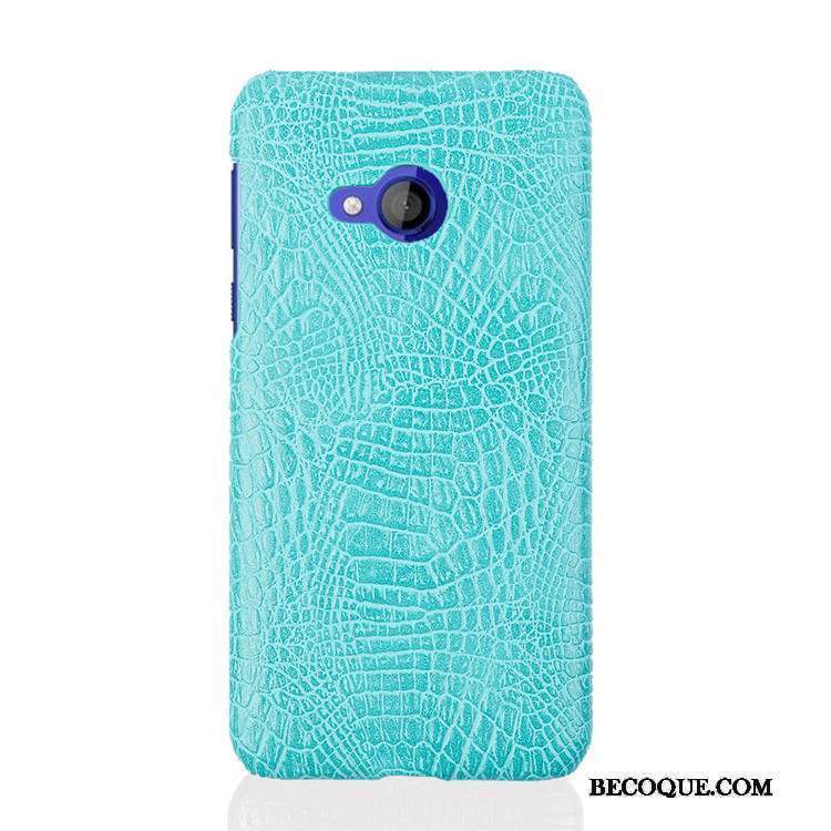 Htc U Play Crocodile Modèle Difficile Bleu Clair Téléphone Portable Coque Protection