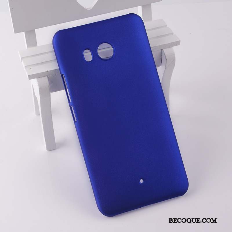 Htc U Play Protection Étui Bleu Coque De Téléphone Délavé En Daim Difficile