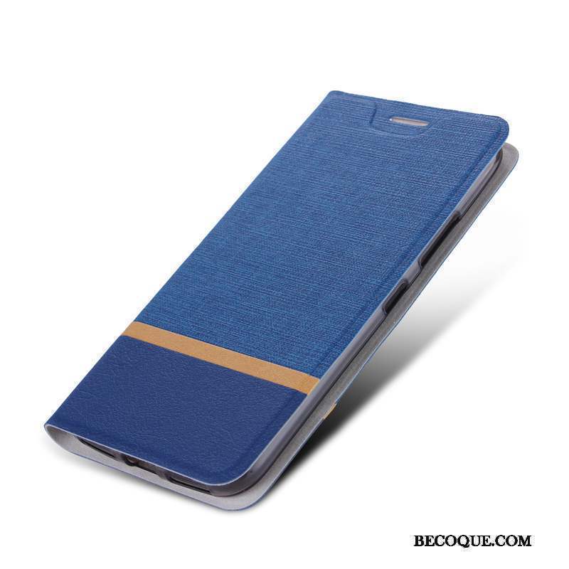 Htc U Ultra Téléphone Portable Étui En Cuir Protection Coque De Téléphone Bleu