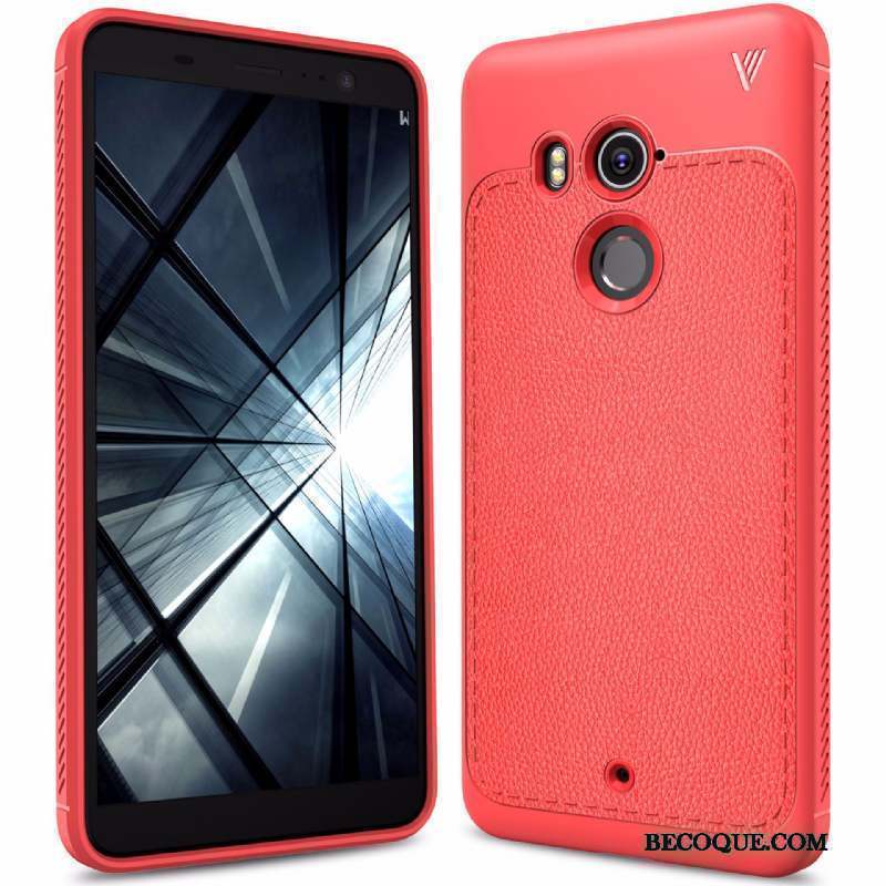 Htc U11 Authentique Coque De Téléphone Fluide Doux Protection Rouge