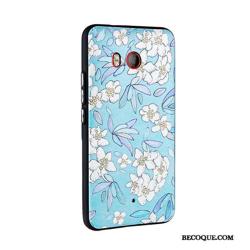 Htc U11 Bleu Étui En Cuir Dessin Animé Protection Coque De Téléphone Business