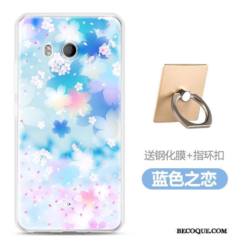 Htc U11 Coque Fluide Doux Dessin Animé Peinture Étui Incassable Protection