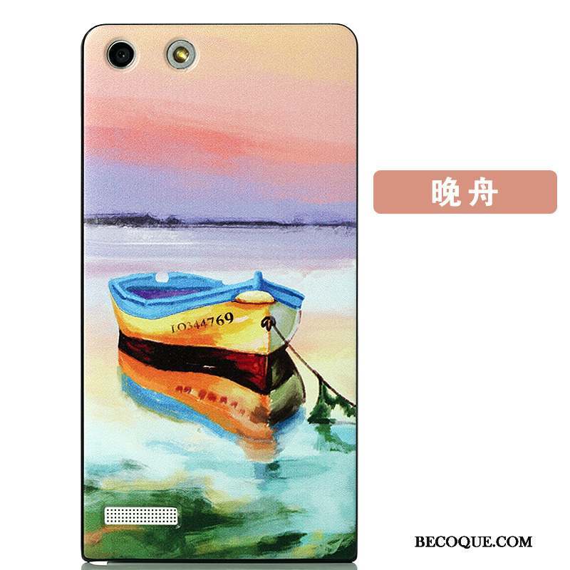 Huawei Ascend G6 Difficile Coque De Téléphone Très Mince Délavé En Daim Peinture Dessin Animé