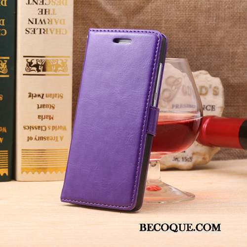 Huawei Ascend G6 Violet Protection Coque De Téléphone Housse Étui Cuir Véritable
