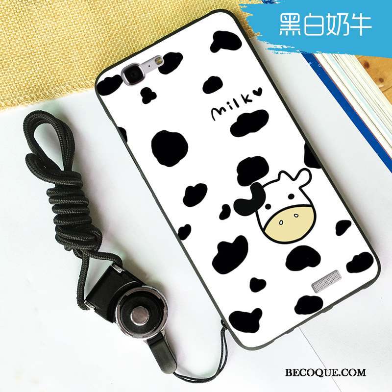 Huawei Ascend G7 Coque Dessin Animé Amoureux Protection Blanc Tendance Incassable