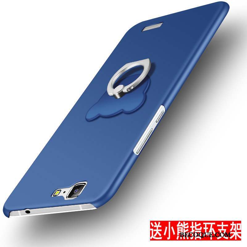 Huawei Ascend G7 Étui Bleu Délavé En Daim Difficile Coque De Téléphone Protection