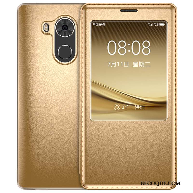 Huawei Ascend Mate 7 Coque Tout Compris Étui Or Étui En Cuir Protection Housse