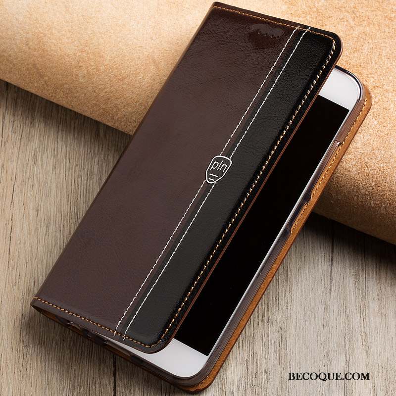 Huawei Ascend Mate 7 Coque Étui Housse Protection Étui En Cuir Cuir Véritable Incassable