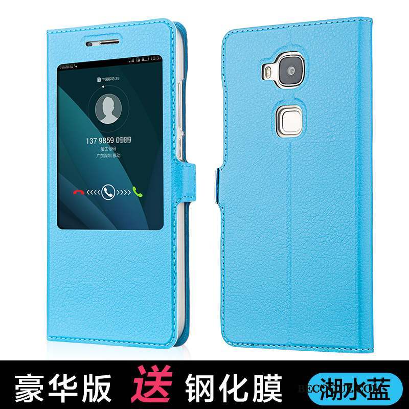 Huawei G7 Plus Coque De Téléphone Bleu Clair Housse Protection Téléphone Portable Mesh