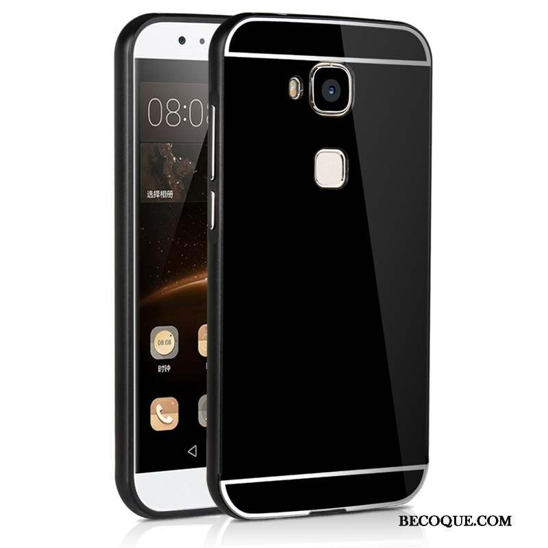 Huawei G7 Plus Coque Mince Métal Noir Téléphone Portable Border Difficile