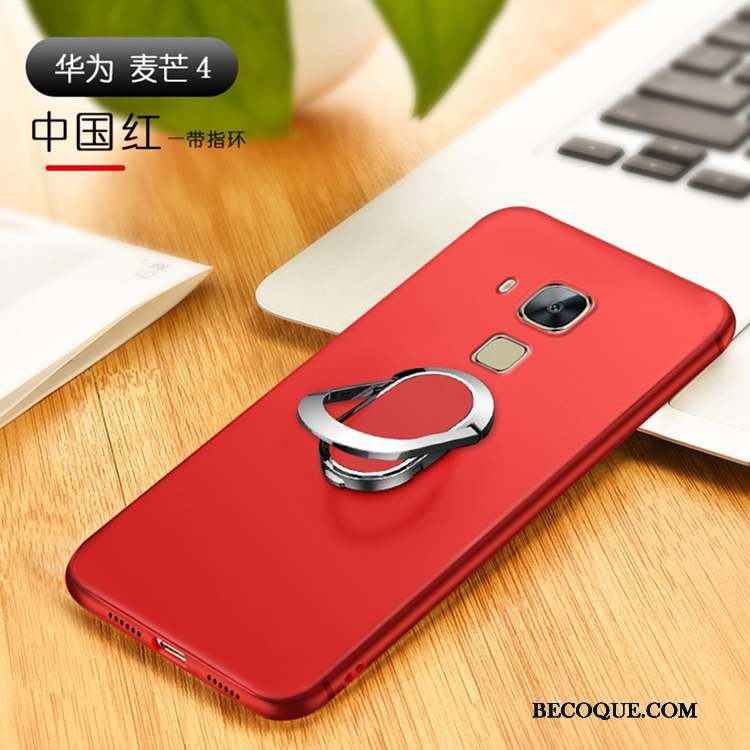 Huawei G7 Plus Support Fluide Doux Étui Coque De Téléphone Rouge Silicone