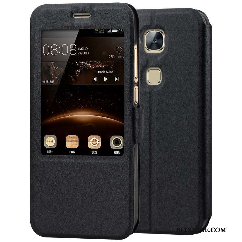 Huawei G7 Plus Étui Silicone Fluide Doux Coque Housse Noir