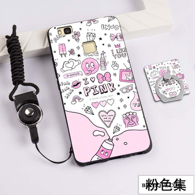 Huawei G9 Lite Coque De Téléphone Peinture Étui Dessin Animé Téléphone Portable Rose
