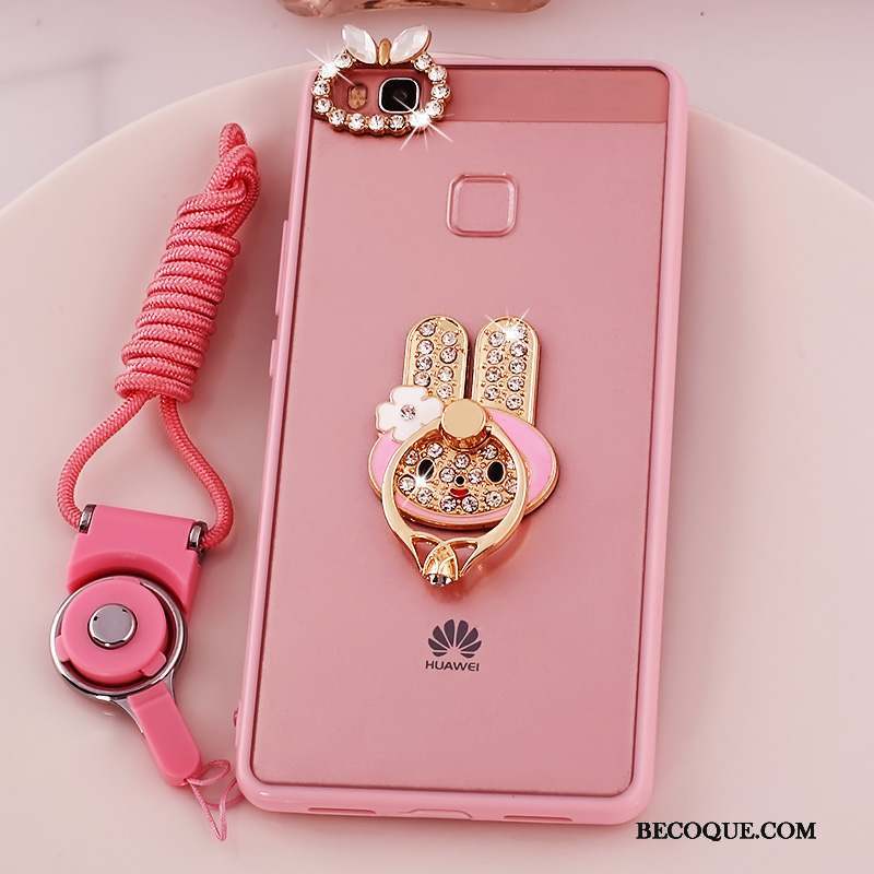 Huawei G9 Lite Fluide Doux Rose Coque Silicone Étui Protection